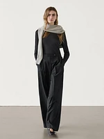 Straight-leg trousers with darts cold wool