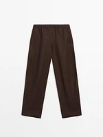 Linen barrel co-ord trousers