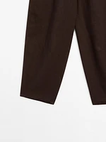 Linen barrel co-ord trousers