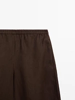 Linen barrel co-ord trousers