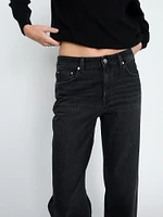 Mid-rise straight-leg regular length jeans