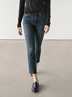 Slim fit mid-rise cropped jeans