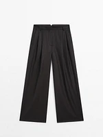 100% wool flannel trousers