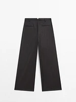 100% wool flannel trousers