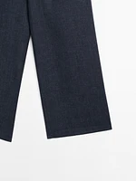 100% linen barrel co-ord trousers