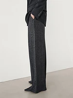 Shimmery pleated trousers