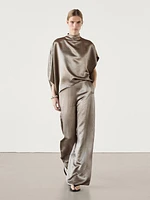 Satin trousers