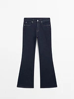 Flared high-waist skinny jeans