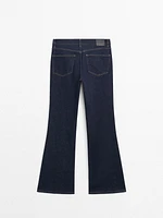 Flared high-waist skinny jeans