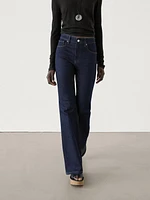 Flared high-waist skinny jeans