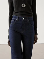 Flared high-waist skinny jeans