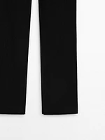 Fitted stretch trousers