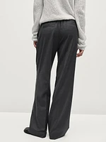 Cool wool pleated trousers