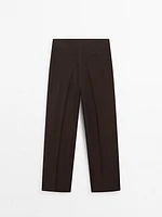 Wool blend trousers