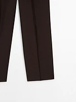 Wool blend trousers