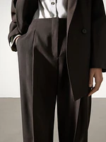 Wool blend trousers