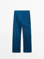 Straight-leg shiny technical trousers - Limited Edition