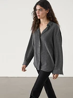 Textured shirt with yoke detail