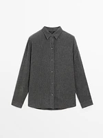 Textured shirt with yoke detail