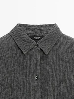 Textured shirt with yoke detail