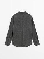 Textured shirt with yoke detail