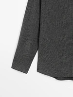 Textured shirt with yoke detail