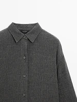 Textured shirt with yoke detail