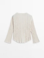 Top with pleated detail