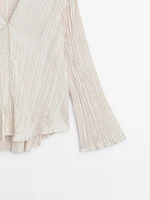 Top with pleated detail