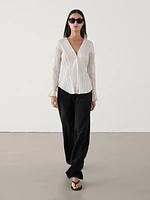 Top with pleated detail