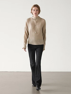 Flowing wool blend shirt