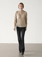 Flowing wool blend shirt