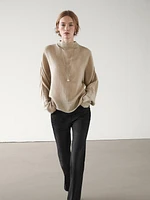 Flowing wool blend shirt