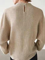 Flowing wool blend shirt