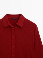 Wool blend flowing shirt