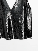 Strappy sequin top