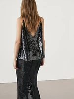 Strappy sequin top