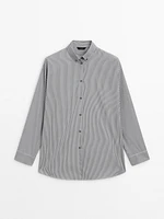 100% cotton striped blouse