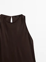 Asymmetric satin top