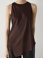 Asymmetric satin top