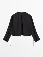 Modal blend shirt with pleat detail