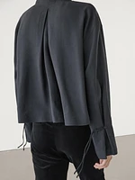 Modal blend shirt with pleat detail