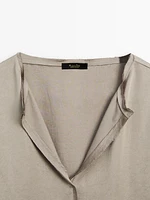 Shirt with peplum detail