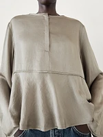 Shirt with peplum detail