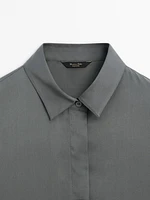 Stretch silk blend shirt