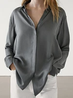 Stretch silk blend shirt