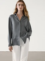 Stretch silk blend shirt