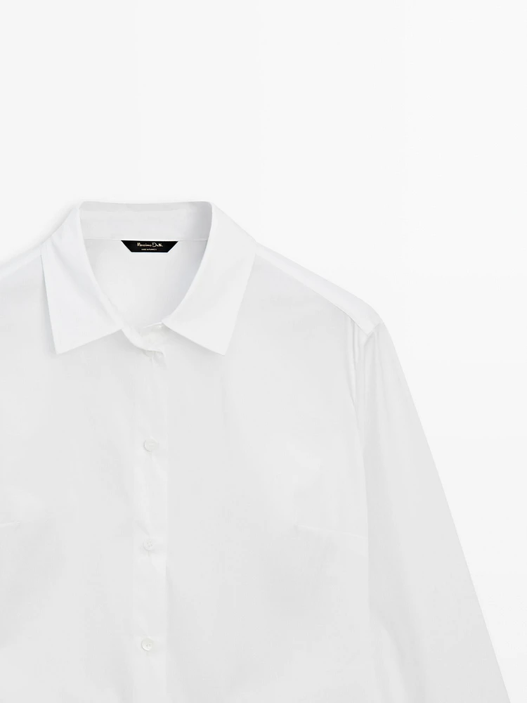 Stretch cotton blend shirt