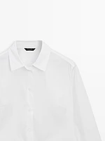 Stretch cotton blend shirt