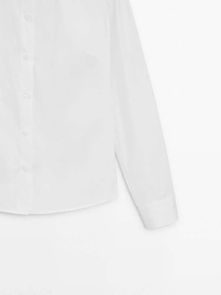 Stretch cotton blend shirt